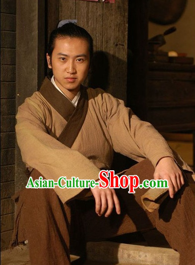 Traditional Chinese Ancient Hanfu Costumes Complete Set for Men