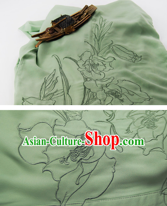 oriental clothing Chinese traditional hair headbands hands painted tuan shan palace fan
