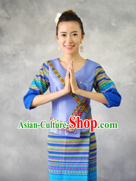 Traditional Thailand Customs Formal Clothing and Hair Accessories for Women
