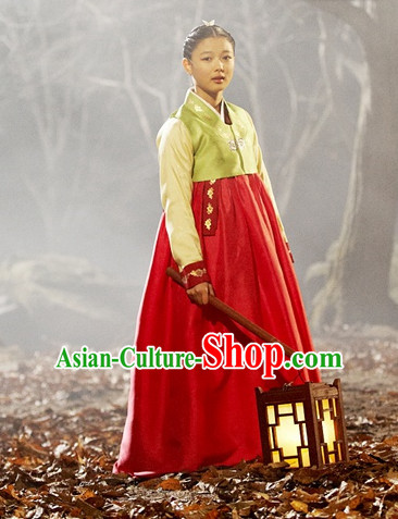 Ancient Korean Palace Princess Clothing and Hair Accessories Complete Set for Women
