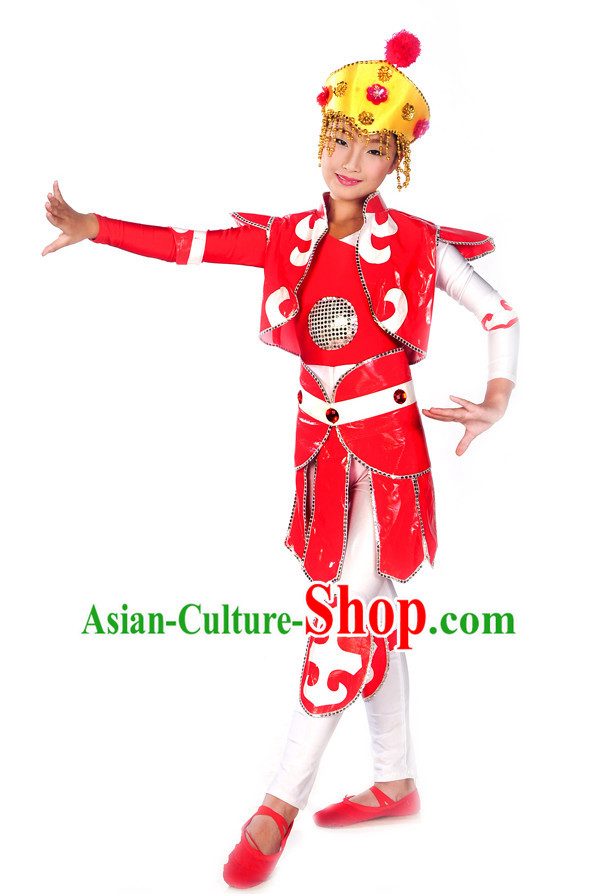 Chinese Superheroine Hua Mulang Costume Dance Kids Costume Dance Costumes Uniforms