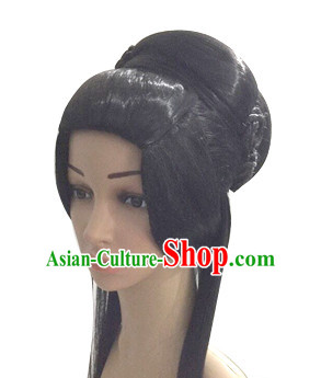 Chinese Ancient Princess Beauty Black Long Women Wigs