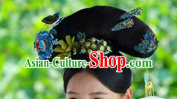 Chinese Classic Princess Black Long Wigs and Hair Jewelry for Women