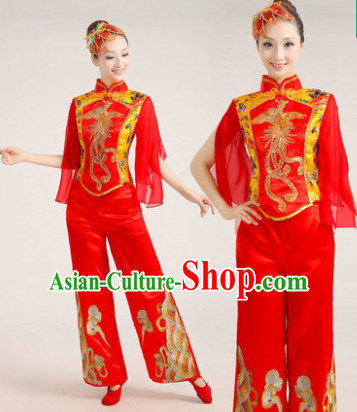 Chinese Folk Dance Costume Dancewear Discount Dane Supply Clubwear Dance Wear China Wholesale Dance Clothes for Women