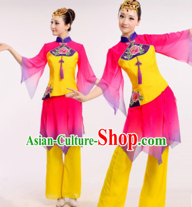 Chinese Folk Dance Costume Dancewear Discount Dane Supply Clubwear Dance Wear China Wholesale Dance Clothes for Girls