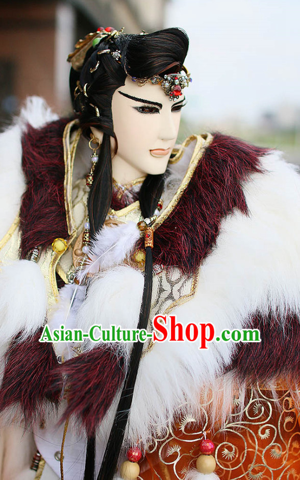 Chinese Ancient Emperor Hairstyles Hair Extensions Wigs Hair Lace Front Wigs Pieces Hair Accessories Set