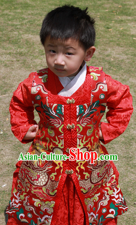 Chinese Ancient Ming Dynasty Clothing Outfits for Boys Kids