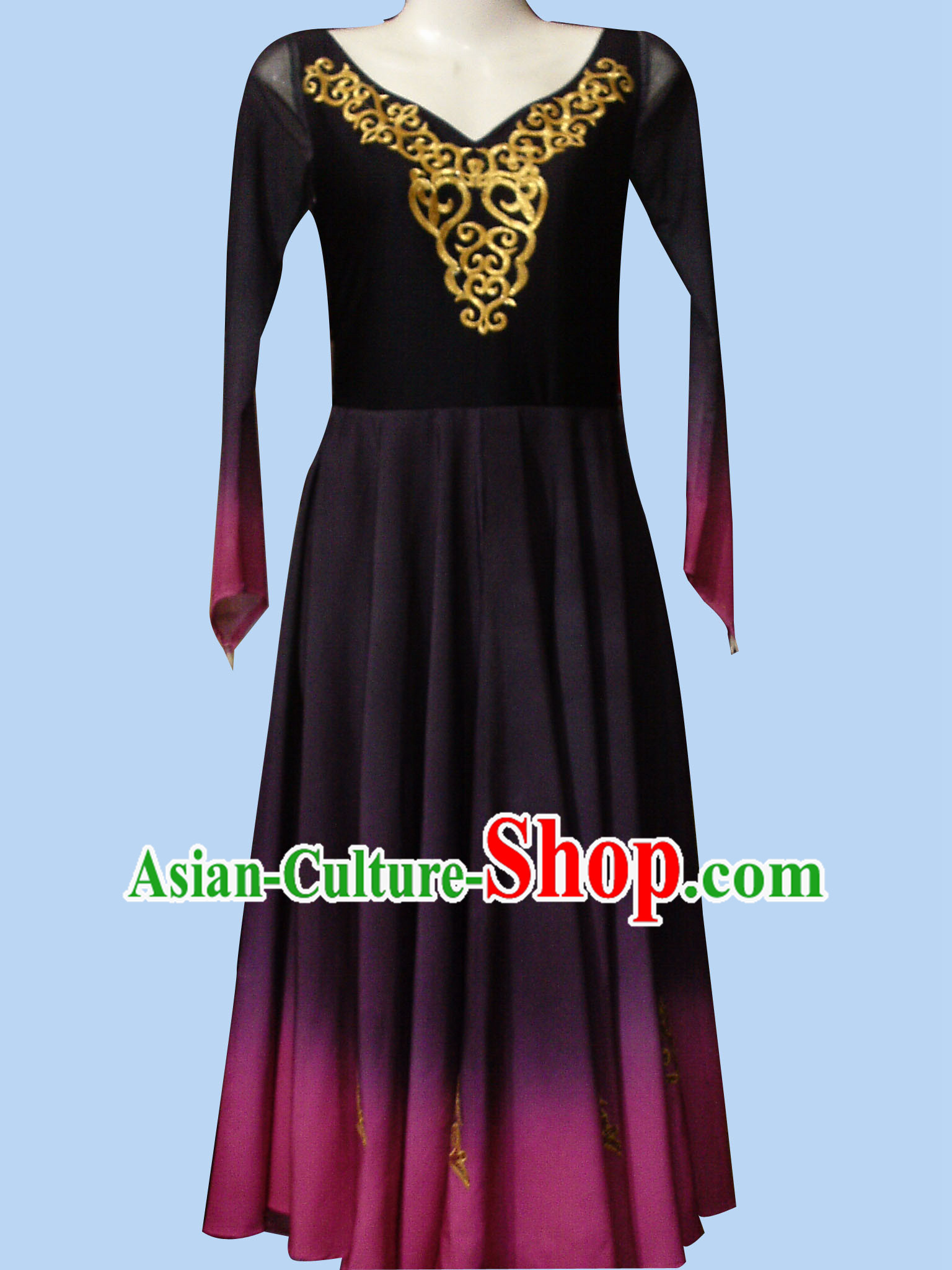 Top Chinese Xinjiang Ethnic Dance Costume Competition Dance Costumes Set
