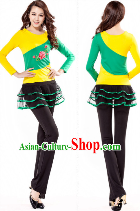 Chinese Style Modern Dance Costume Ideas Dancewear Supply Dance Wear Dance Clothes Suit