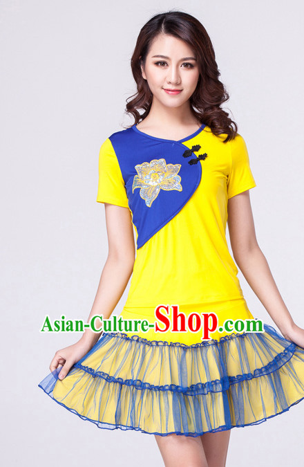 Yellow Chinese Style Parade  Costume Ideas Dancewear Supply Dance Wear Dance Clothes Suit