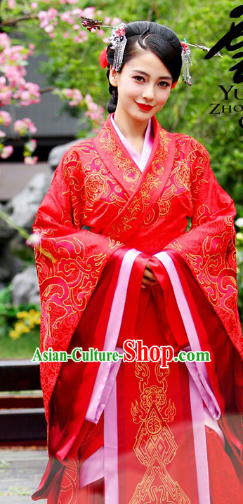 China Classicial Red Wedding Dress Complete Set for Women