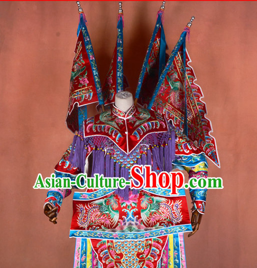 Ancient Chinese Beijing Opera Costumes Peking Opera General Armor Costume Complete Set for Women