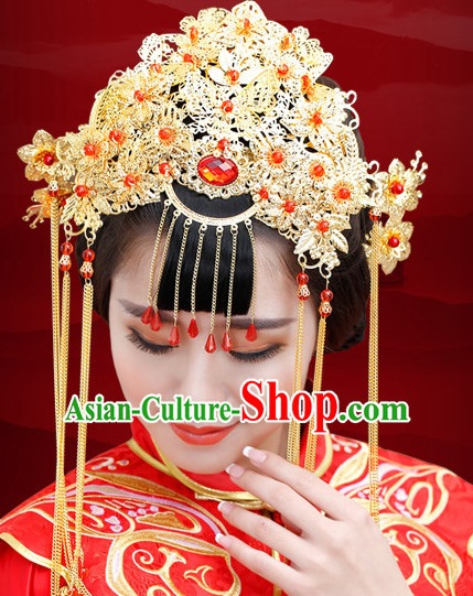 Traditional Chinese Princess Brides Wedding Headwear Phoenix Crown