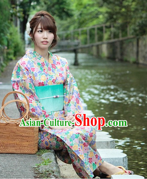 Top Authentic Traditional Japanese Kimonos Kimono Dress Yukata Clothing Robe online Complete Set for Women