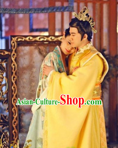 Ancient Chinese Tang Dynasty Emperor Dragon Costumes for Men