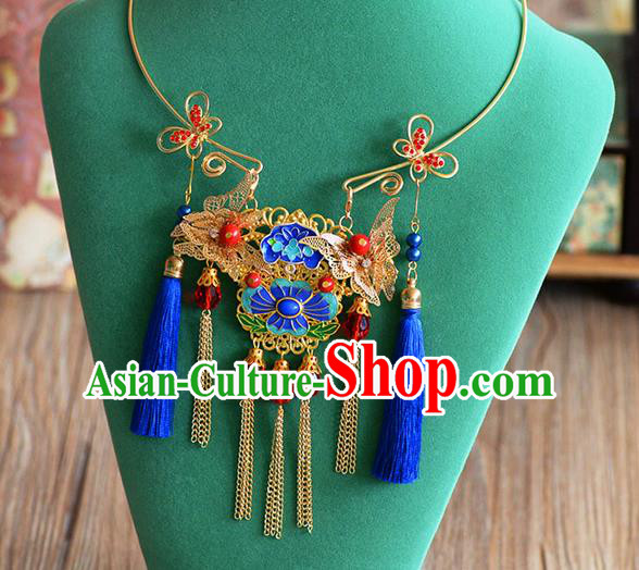 Chinese Imperial Quene Necklace, Empress Necklaces, Xiuhe Suit Necklaces, Wedding Accessories For Women