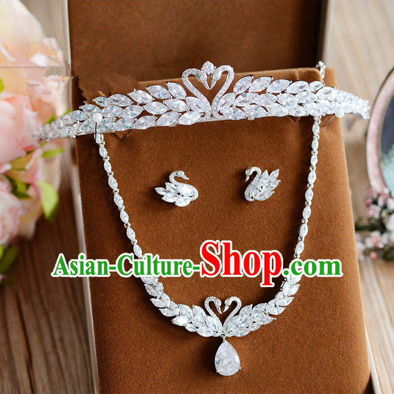 Traditional Jewelry Accessories, Princess Bride Royal Crown, Wedding Hair Accessories, Baroco Style Crystal Earrings, Necklaces, Headwear for Women