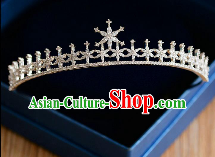 Traditional Jewelry Accessories, Palace Princess Bride Royal Crown, Wedding Hair Accessories, Baroco Style Crystal Stars Headwear for Women