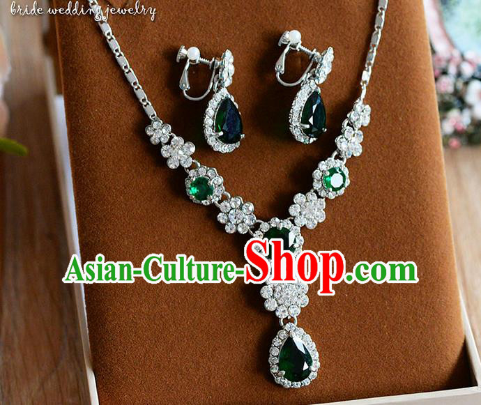 Traditional Jewelry Accessories, Palace Princess Necklace, Wedding Accessories, Baroco Style Crystal Earrings for Women