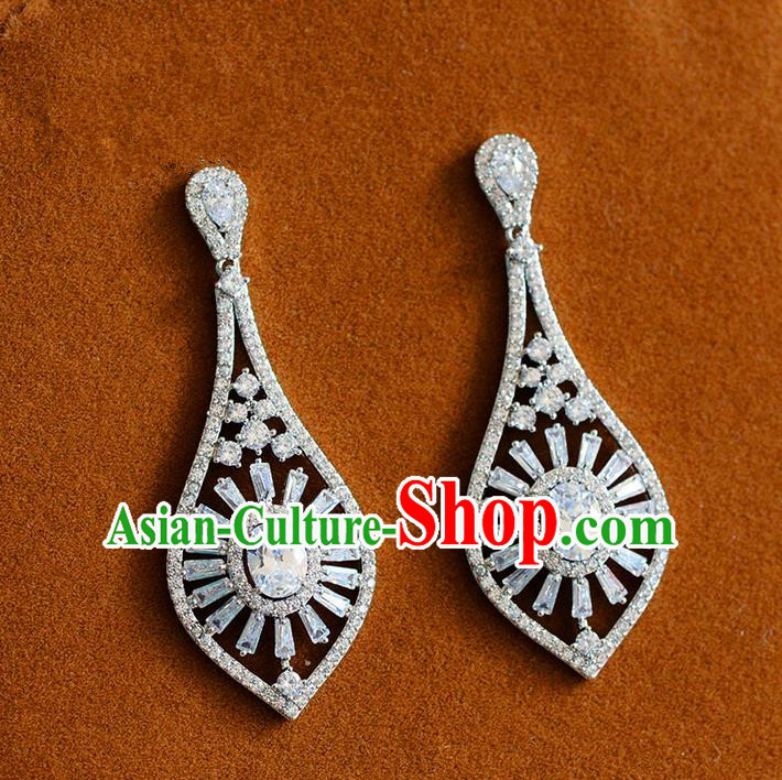Traditional Jewelry Accessories, Palace Princess Earring, Wedding Accessories, Baroco Style Crystal Earrings for Women