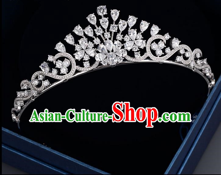 Traditional Jewelry Accessories, Palace Princess Bride Royal Crown, Engagement Royal Crown, Wedding Hair Accessories, Baroco Style Zircon Headwear for Women