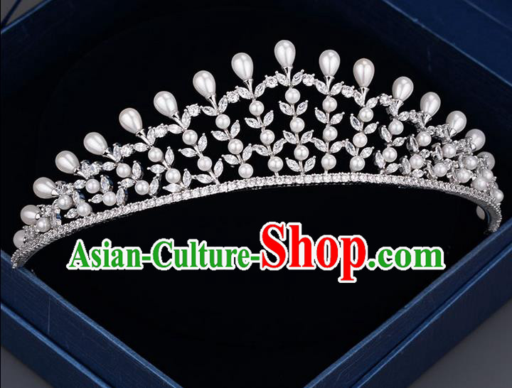 Traditional Jewelry Accessories, Palace Princess Bride Royal Crown, Imperial Royal Crown, Wedding Hair Accessories, Baroco Style Crystal Zircon Headwear for Women