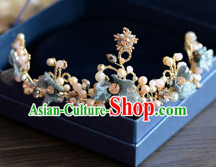 Traditional Jewelry Accessories, Palace Princess Bride Royal Crown, Imperial Royal Crown, Wedding Hair Accessories, Baroco Style Pearl Flowers Headwear for Women