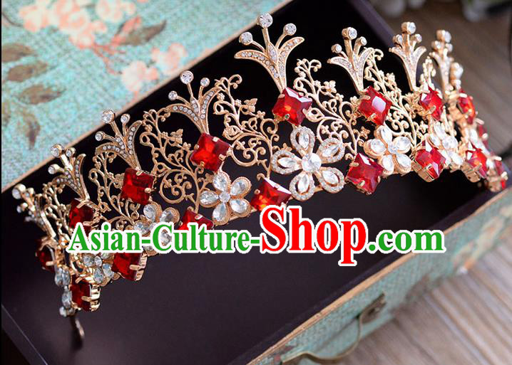 Traditional Jewelry Accessories, Palace Queen Bride Royal Crown, Imperial Royal Crown, Wedding Hair Accessories, Baroco Style Crystal Headwear for Women