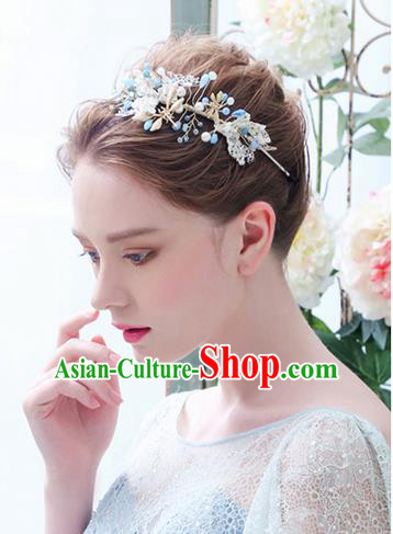 Traditional Jewelry Accessories, Princess Hair Accessories, Bride Wedding Hair Accessories, Headwear, Baroco Style Crystal Handmade Lace Hair Claw for Women