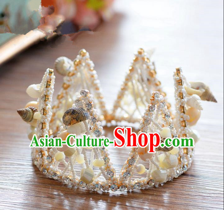 Traditional Jewelry Accessories, Palace Princess Bride Royal Crown, Engagement Royal Crown, Wedding Hair Accessories, Baroco Style Pearl Headwear for Women