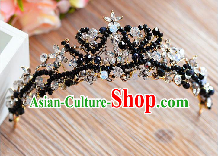 Traditional Jewelry Accessories, Palace Princess Bride Royal Crown, Engagement Retro Royal Crown, Wedding Hair Accessories, Baroco Style Crystal Headwear for Women