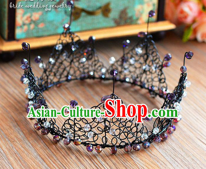 Traditional Jewelry Accessories, Palace Queen Bride Royal Crown, Engagement Retro Royal Crown, Wedding Hair Accessories, Baroco Style Headwear for Women