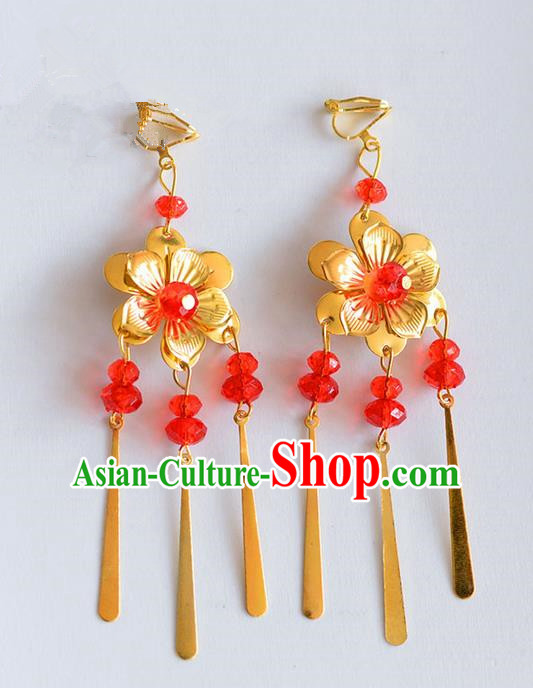 Chinese Ancient Style Jewelry Accessories, Earring, Hanfu Xiuhe Suits Wedding Bride Earrings for Women