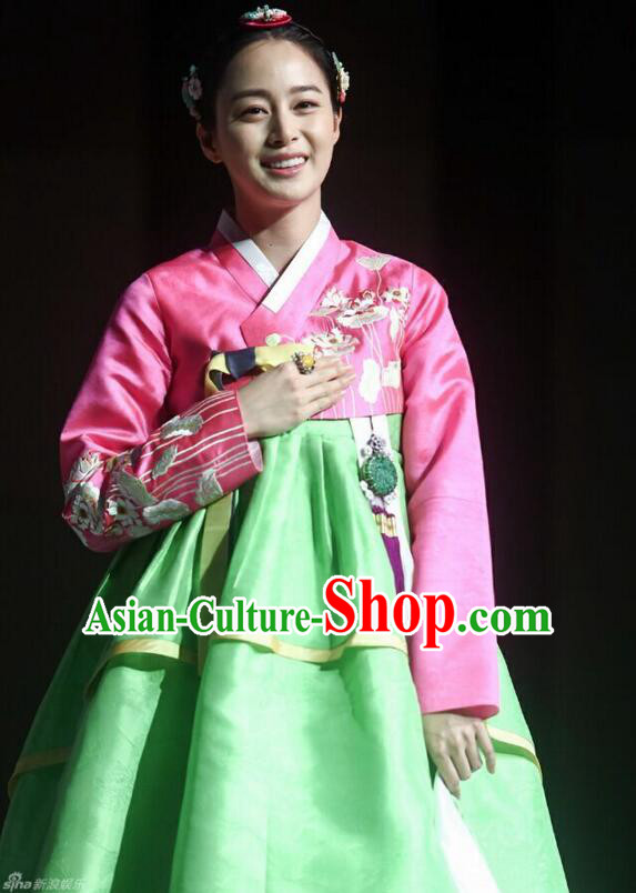 Korean Traditional Dress Women Costumes Clothes Korean Full Dress Formal Attire Ceremonial Dress Court Stage Dancing
