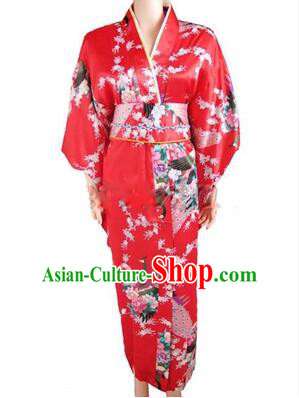 Japanese Traditional Kimono Costumes Women Dress COSPLAY Japanese Traditional Garment Wedding Dress Ceremonial Wafuku Stage Show Red