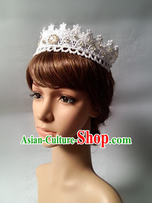 Chinese Wedding Jewelry Accessories, Traditional Bride Headwear, Wedding Tiaras, Imperial Bridal Wedding Lace Royal Crown Hair Clasp