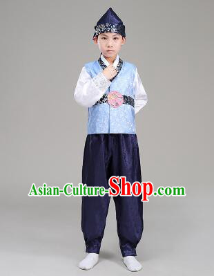Korean Traditional Dress For Boys Children Clothes Kid Costume Stage Show Dancing Halloween 	