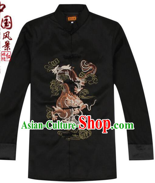 Men Coat Tang Suit Chinese Style Garment Traditional Dress Top Stage Costume