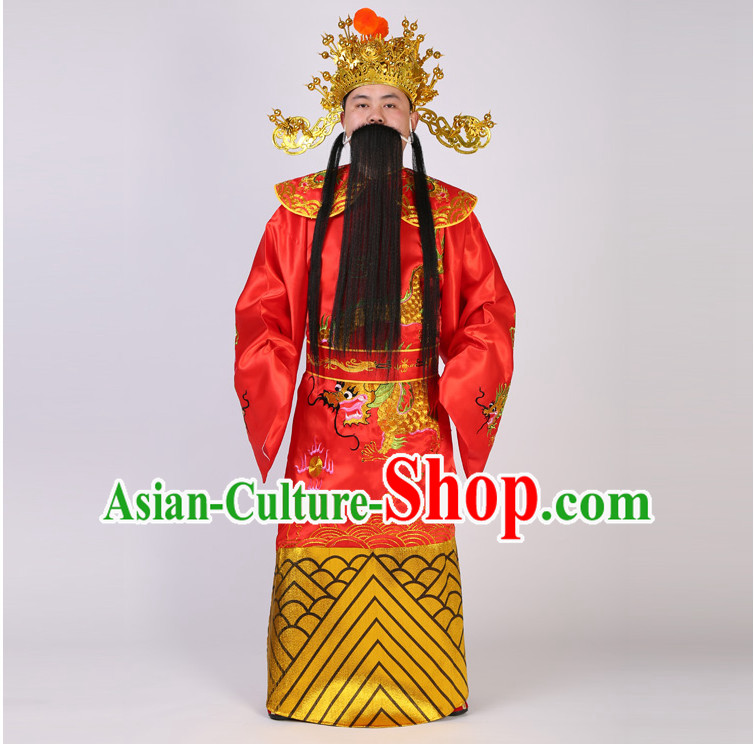 Ancient Mammon Clothes Celebration Show God Of Fortune Clothing God Of Wealth Costume For Men