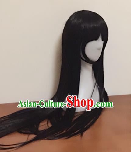 Chinese Traditional Long Wig, Updo Wigs, Lace Front Wigs, Geisha Wig