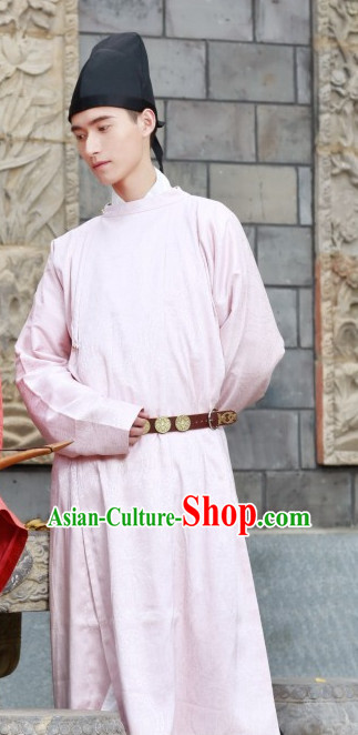 Chinese Style Dresses Kimono Dress Tang Dynasty Outfits and Hat Complete Set for Men