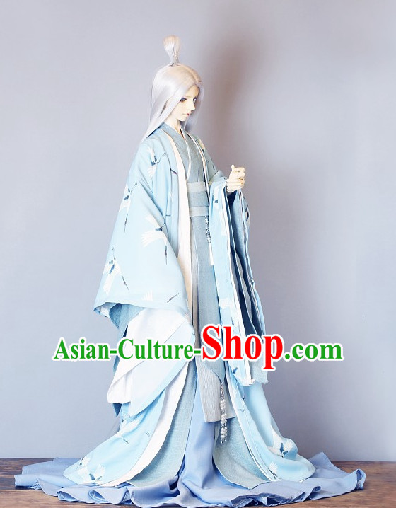 Ancient Chinese Prince Hanfu Garment BJD Costumes for Men Boys Adults Kids