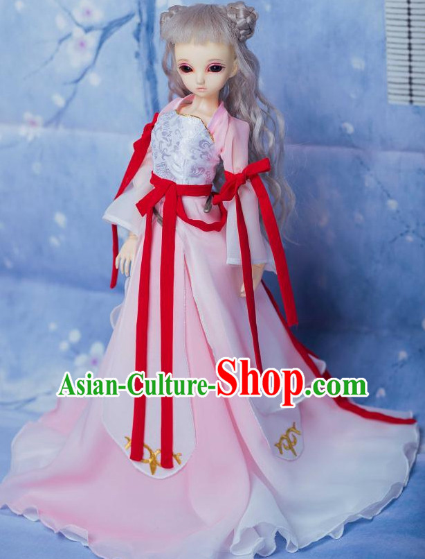 Chinese Style Dresses Chinese Fairy Clothing Clothes Han Chinese Costume Hanfu and Hair Jewelry Complete Set for Men Adults Children