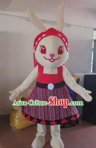 Free Design Professional Custom Mascot Uniforms Mascot Outfits Customized Cute Animal Cartoon Character Rabbit Mascot Costumes