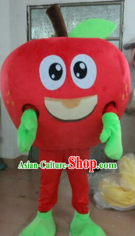 Professional Custom Mascot Uniforms Mascot Outfits Customized Fruit Cartoon Character Walking Apple Mascot Costumes
