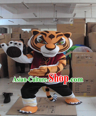 Mascot Uniforms Mascot Outfits Customized Walking Mascot Costumes Kung Fu Tiger Mascots Costume