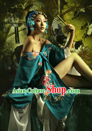 Chinese Classical Long Sleeves Water Sleeve Dance Costumes Complete Set for Women