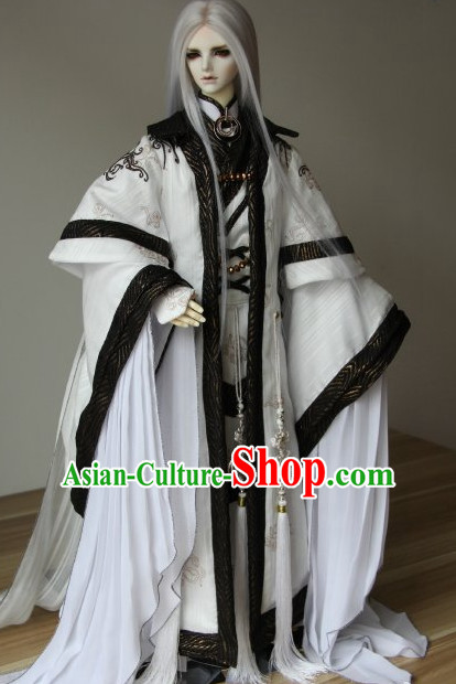 Chinese Ancient Guzhuang Prince Costumes Complete Set for Men