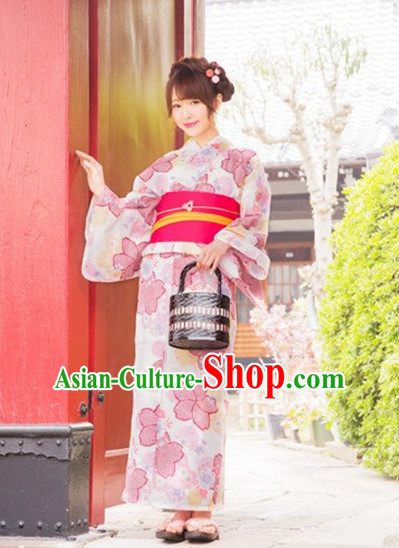 Japanese Traditional Kimono Suits Complete Set for Women Girls Adults