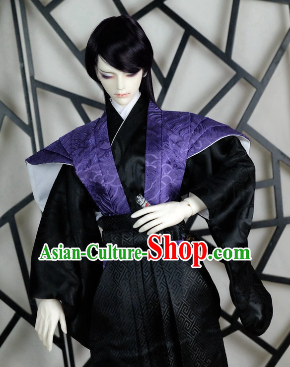Japanese Traditional Prince Emperor Kimono Clothes Complete Set